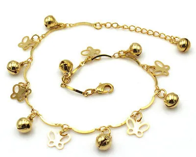 Bohemian Gold Bell Anklets for Women Charm Leg Bracelet