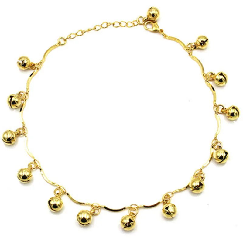 Bohemian Gold Bell Anklets for Women Charm Leg Bracelet