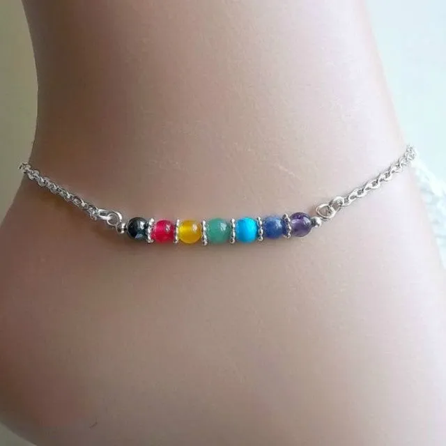Bohemian Multi Layered Beads Ankle Bracelet for Women