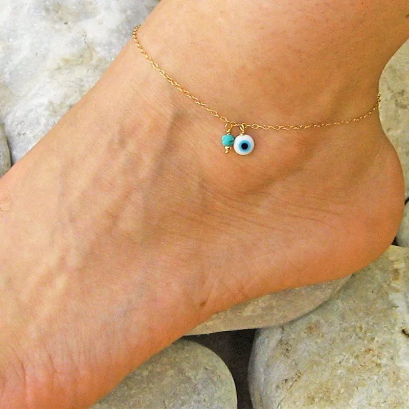 Bohemian Multi Layered Beads Ankle Bracelet for Women