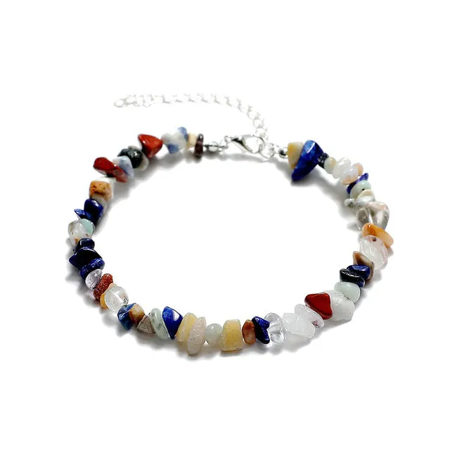 Bohemian Natural Stone Bead Anklet Bracelet
