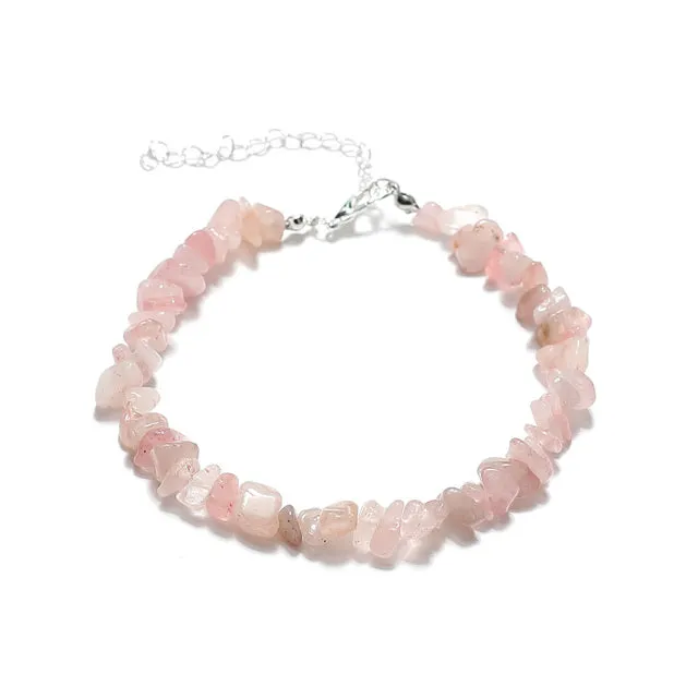 Bohemian Natural Stone Bead Anklet Bracelet