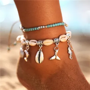 Bohemian Star Beads Stone Anklets for Women
