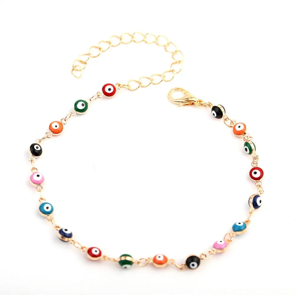 Bohemian Turkish Evil Eyes Beads Anklets