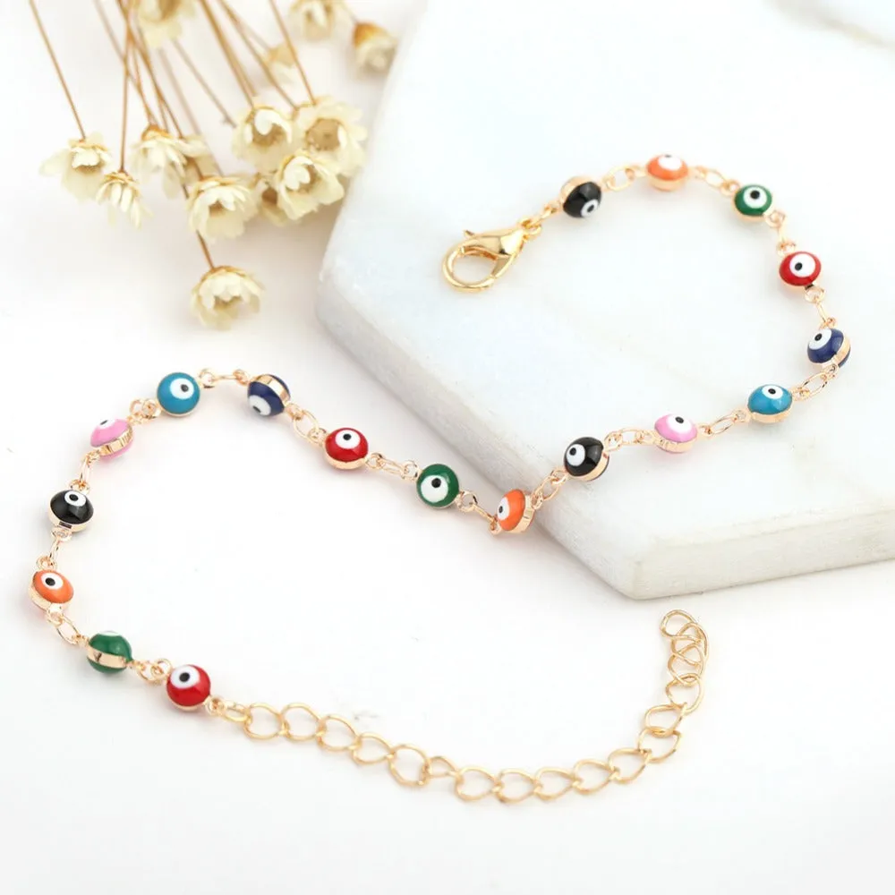 Bohemian Turkish Evil Eyes Beads Anklets
