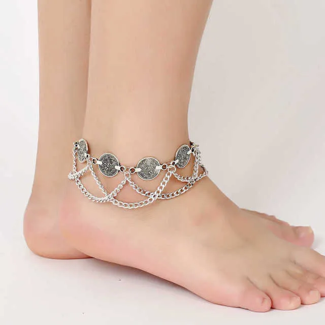 Bohemian  Vintage Bells Ankle Bracelet Foot Jewelry