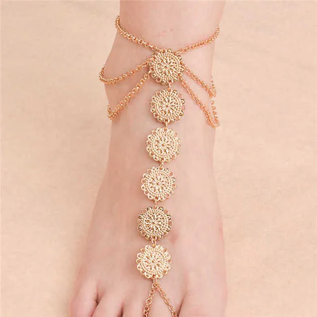 Bohemian  Vintage Bells Ankle Bracelet Foot Jewelry