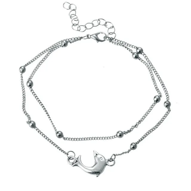 Boho Pendent Double Layer Anklet