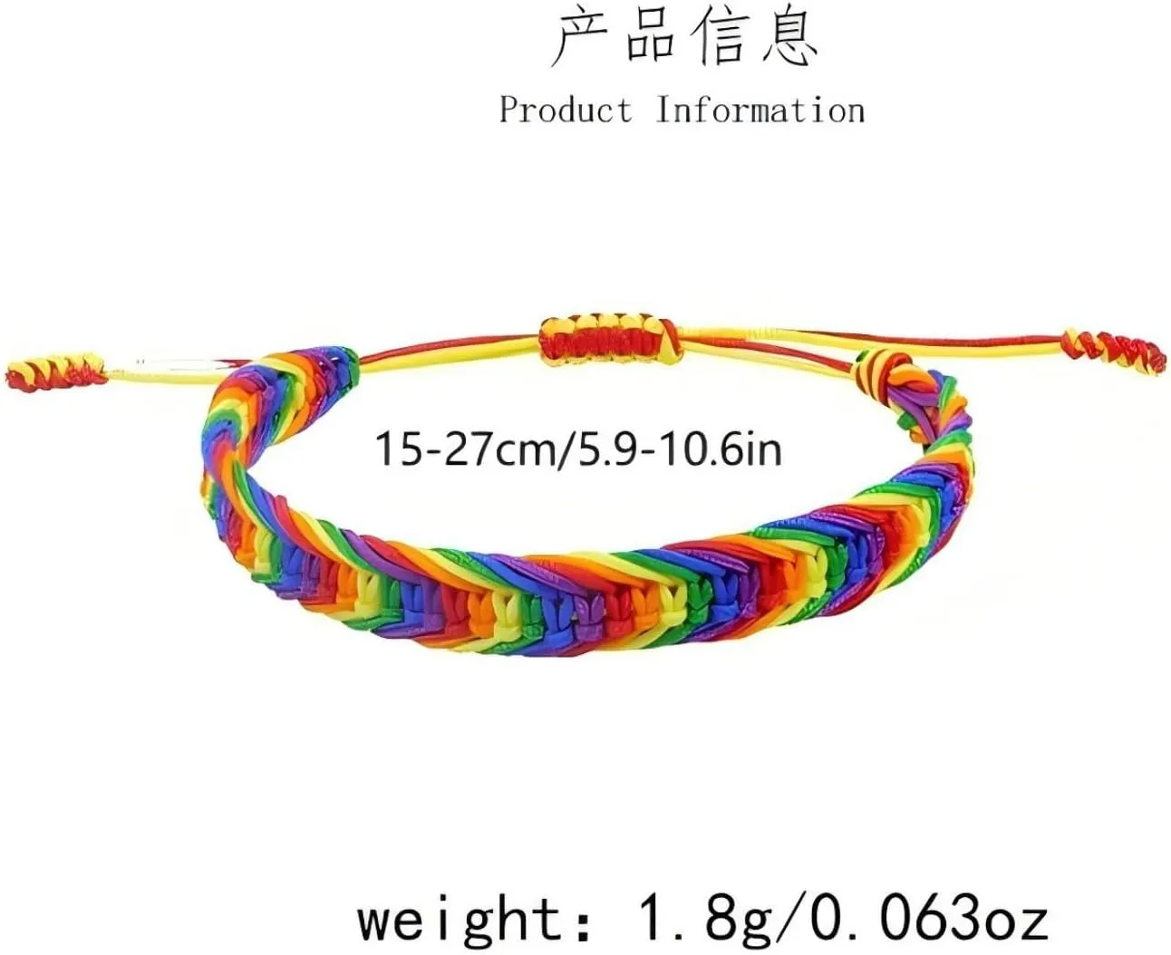 Boho Style Colorful Woven Bracelet Anklet for Women and Men,Rainbow sky blue green grass Summer Rope Jewelry Gift