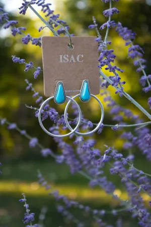 Bowie Turquoise & Silver Stud Earrings