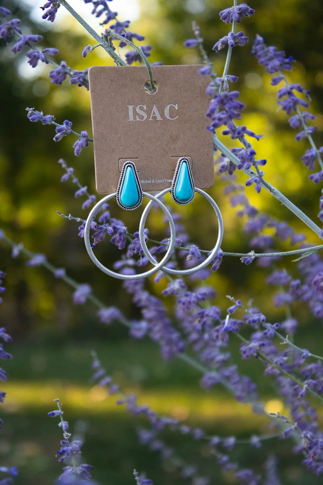 Bowie Turquoise & Silver Stud Earrings