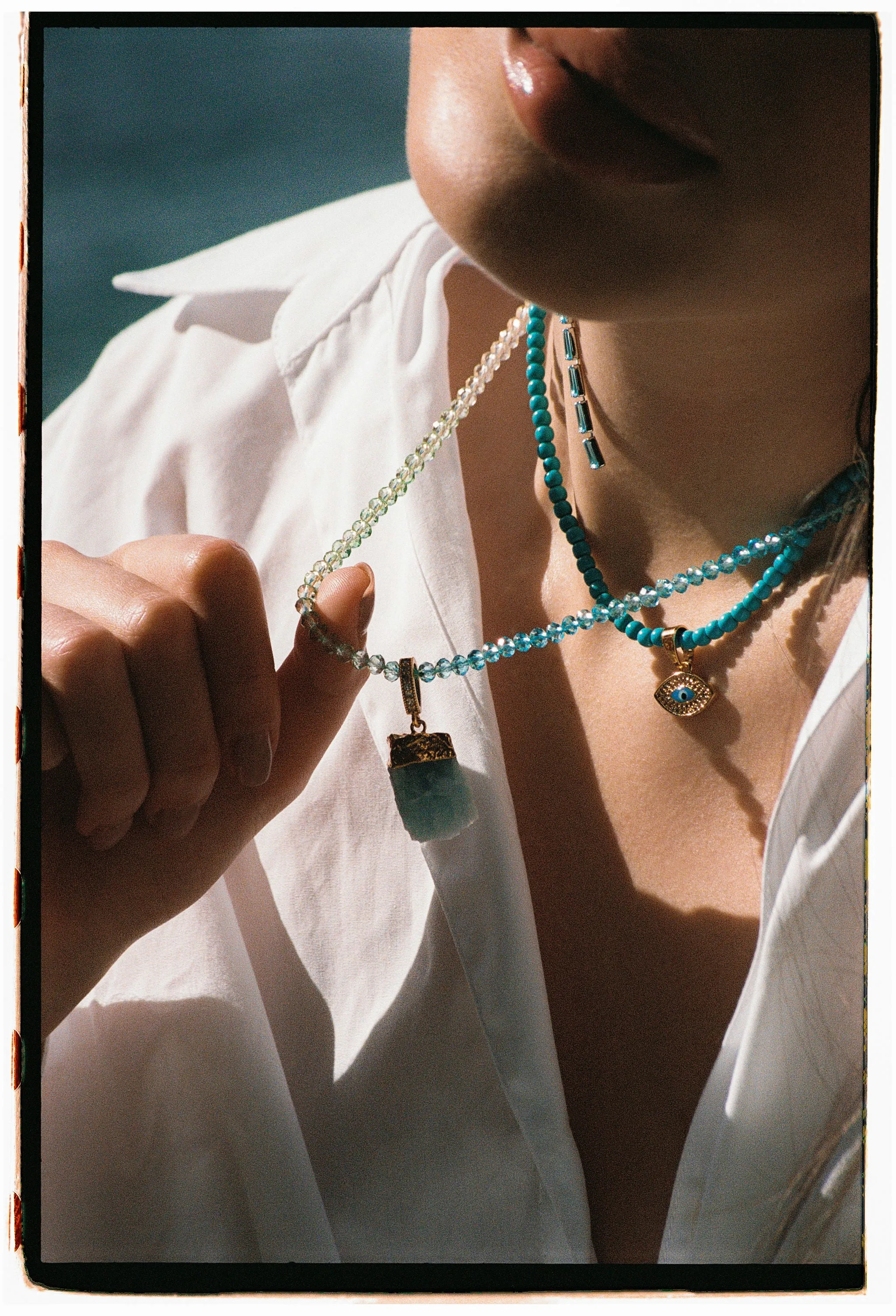 Candy Floss necklace - Blue mint