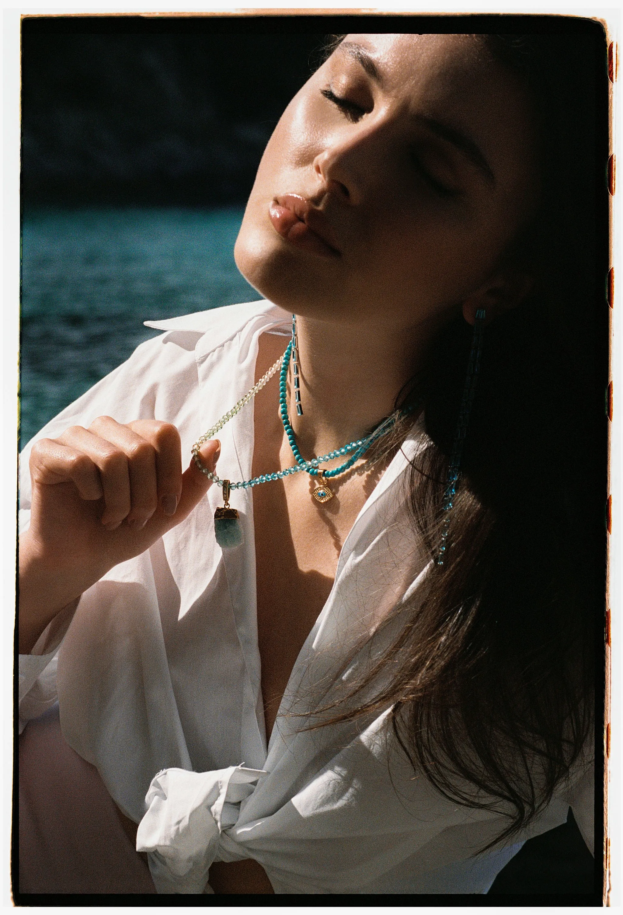 Candy Floss necklace - Blue mint
