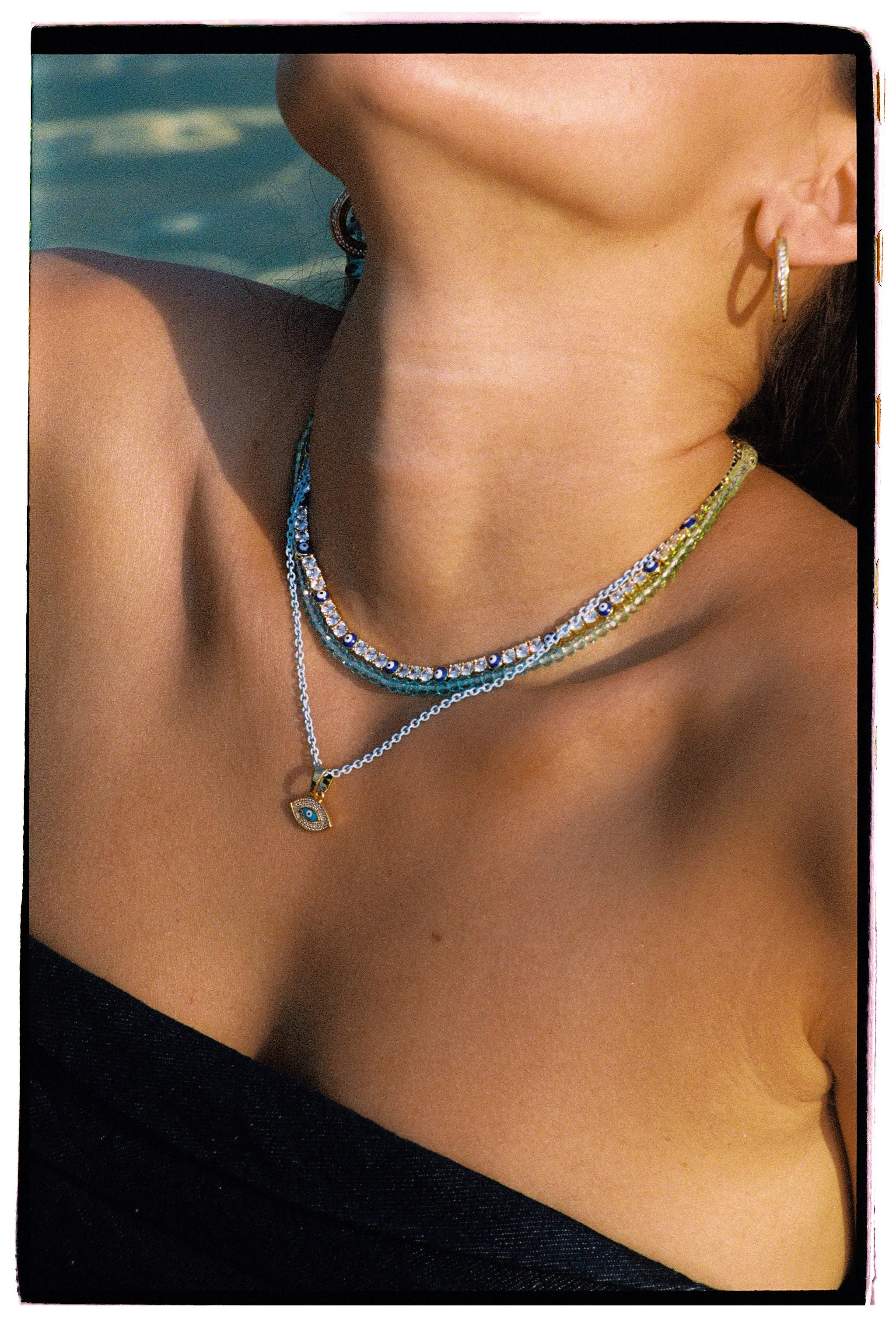 Candy Floss necklace - Blue mint