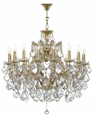 Chandelier Asfour Gold Pend 17 Bulb
