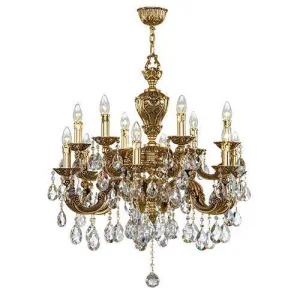 Chandelier Brand Asfour 12 Bulbs Gold Oxide