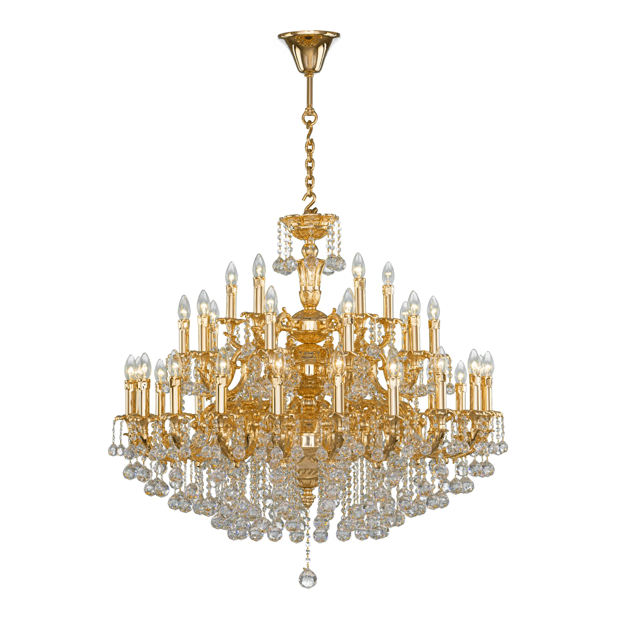 Chandelier Brand  Asfour 35 Bulbs Gold
