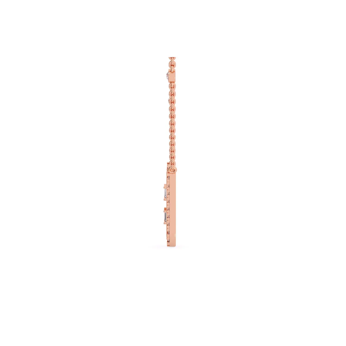 Charming Baguette Lab Grown Diamond Necklace