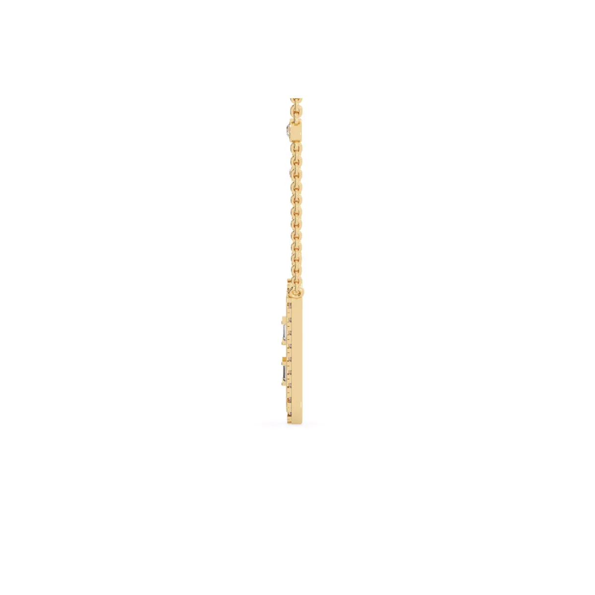 Charming Baguette Lab Grown Diamond Necklace