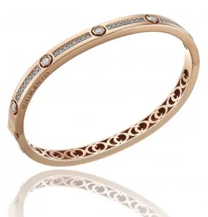 Chimento Armillas Be Mine 18ct Rose Gold 0.66ct Diamond Hinged Bangle