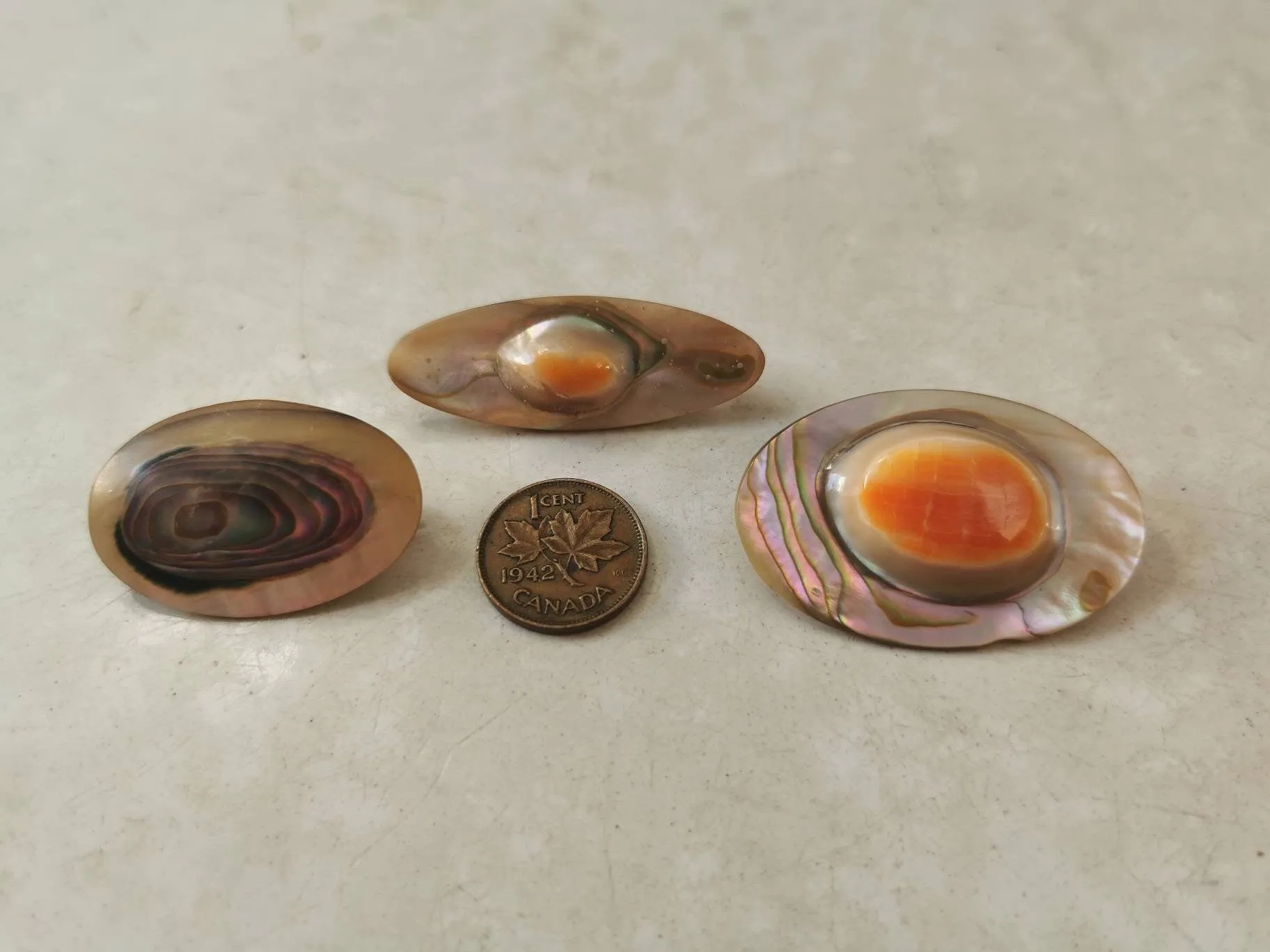 Choice of Antique Blister Pearl Brooch