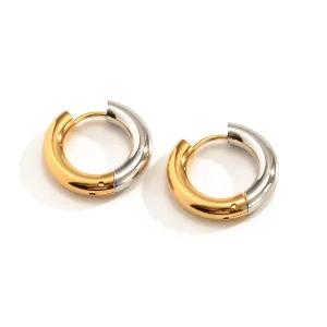 Chunky Steel Hoop Earrings