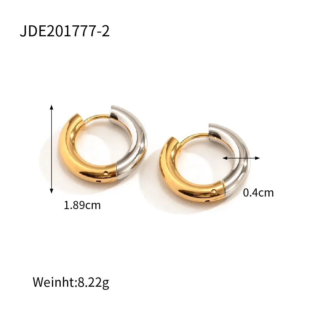 Chunky Steel Hoop Earrings
