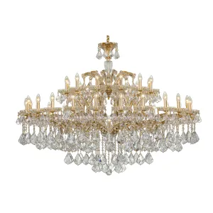 Classic Chandelier 37 Bulbs Gold