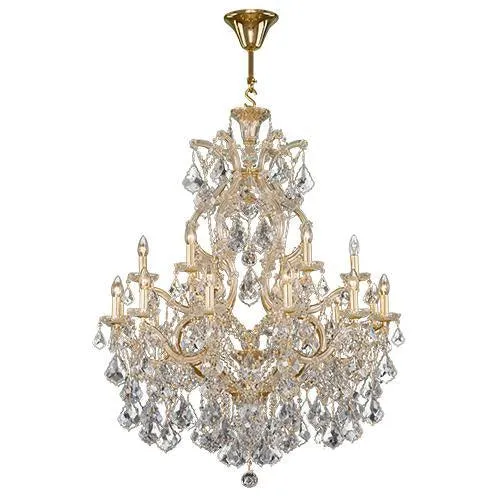 Classic Chandelier Asfour 19 Bulbs Gold