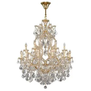 Classic Chandelier Asfour 19 Bulbs Gold