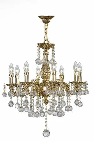 Classic Chandelier Oxide Gold 8 Bulb