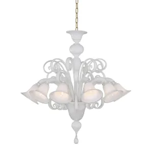 Classic Chandeliers Decorative Lighting 8 Bulbs White