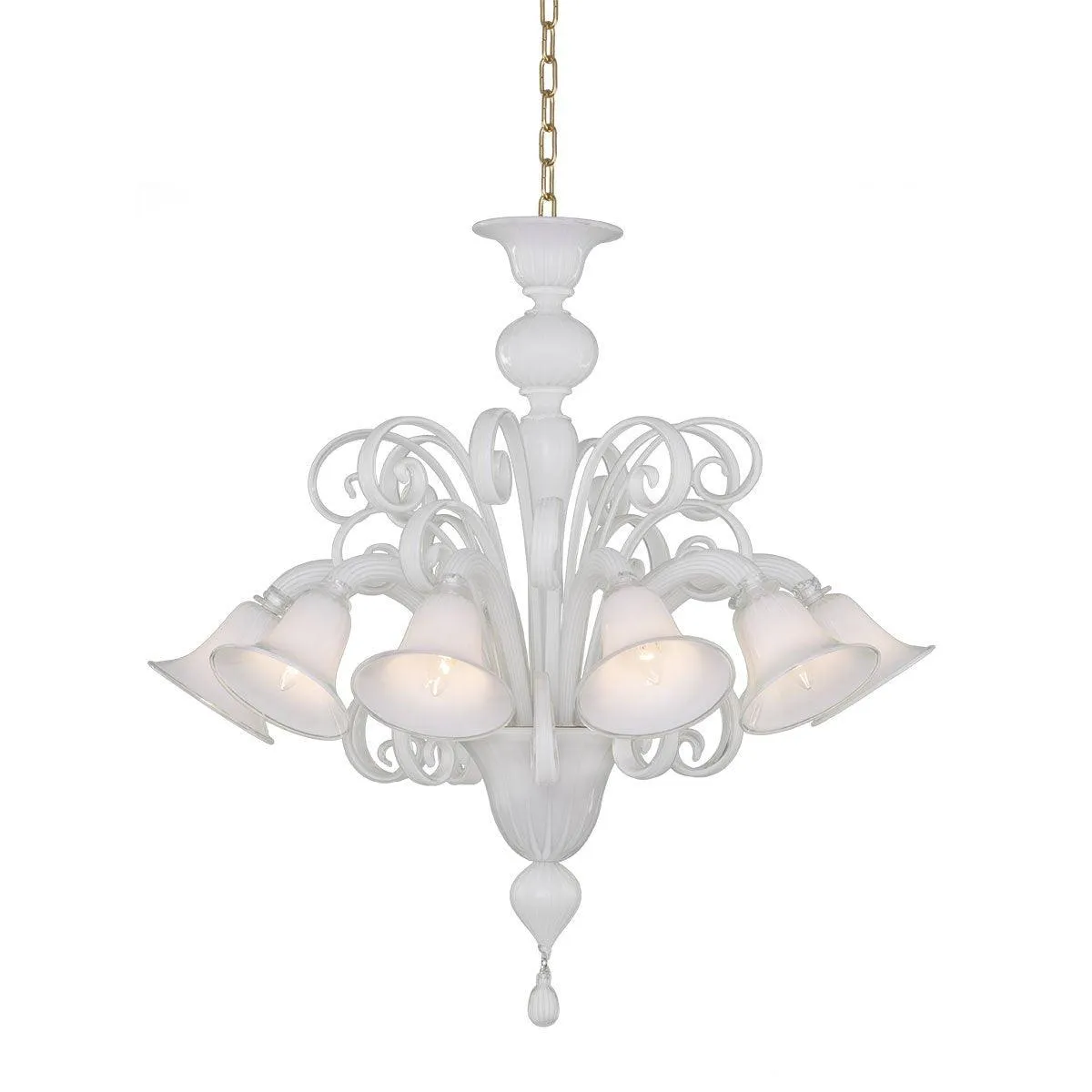 Classic Chandeliers Decorative Lighting 8 Bulbs White
