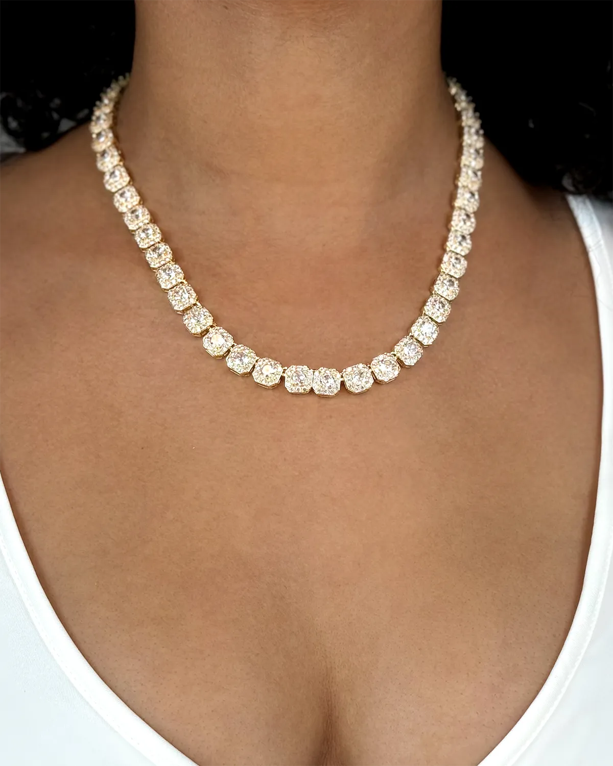 Clustered Tennis Chain