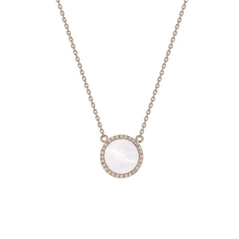 COLOUR HALO MOTHER-OF-PEARL DIAMOND NECKLACE