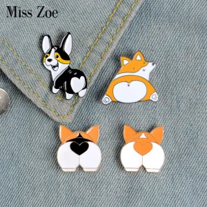 Corgi Love Butt Enamel Pin Badge