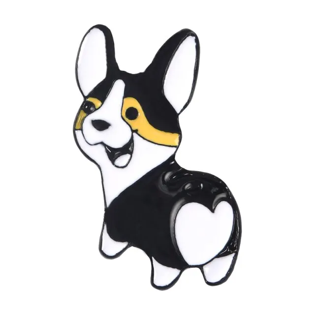 Corgi Love Butt Enamel Pin Badge