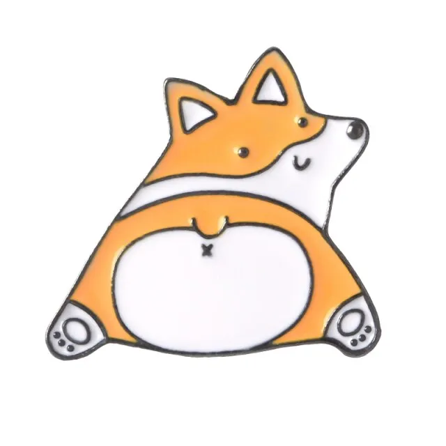 Corgi Love Butt Enamel Pin Badge