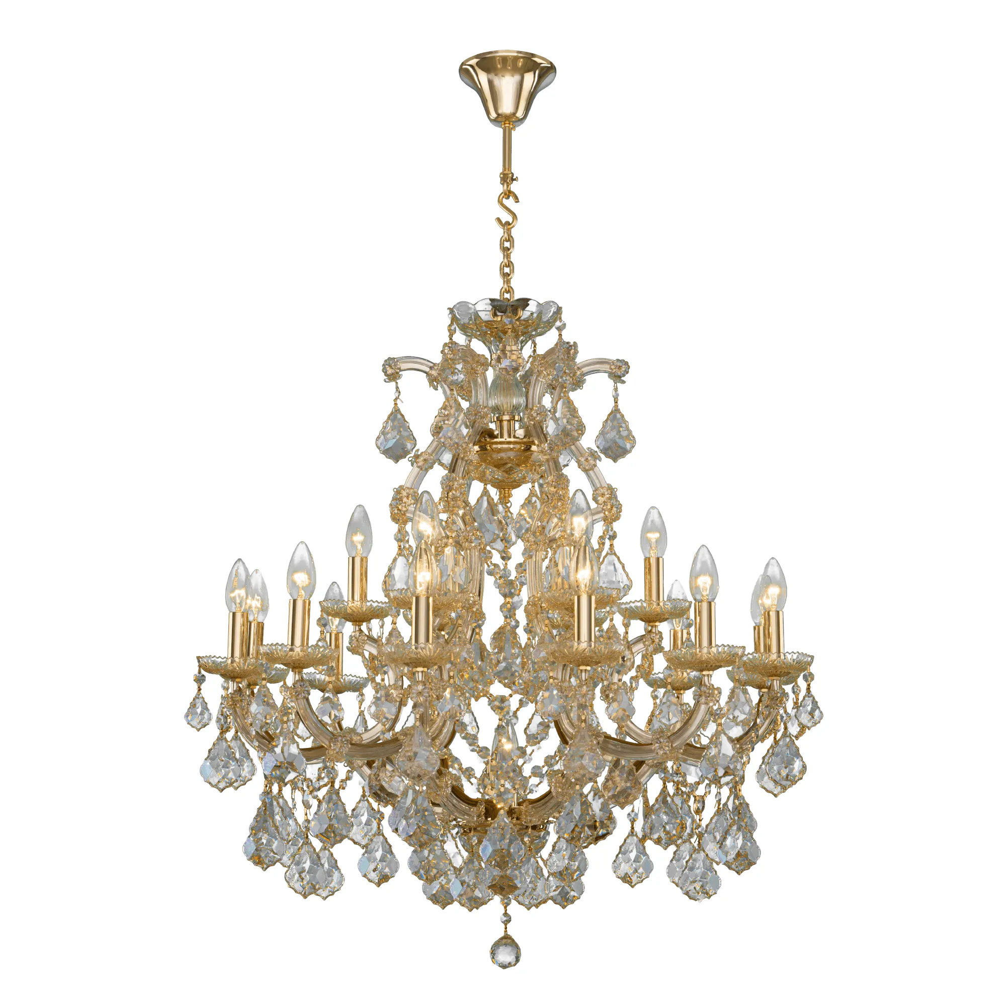 Crystal Chandelier Asfour 19 Bulbs