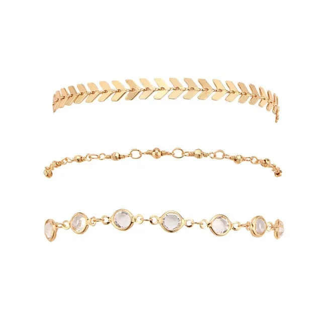 Crystal Sequins Anklet