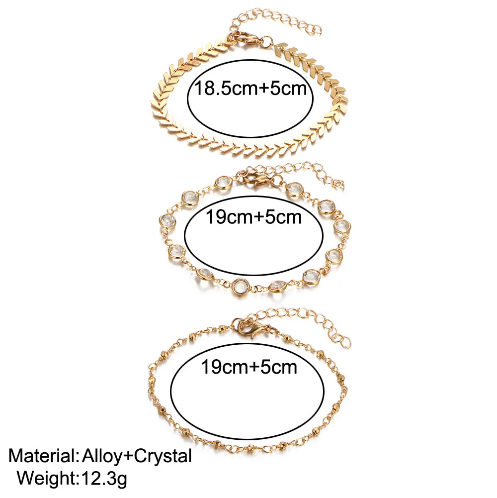 Crystal Sequins Anklet
