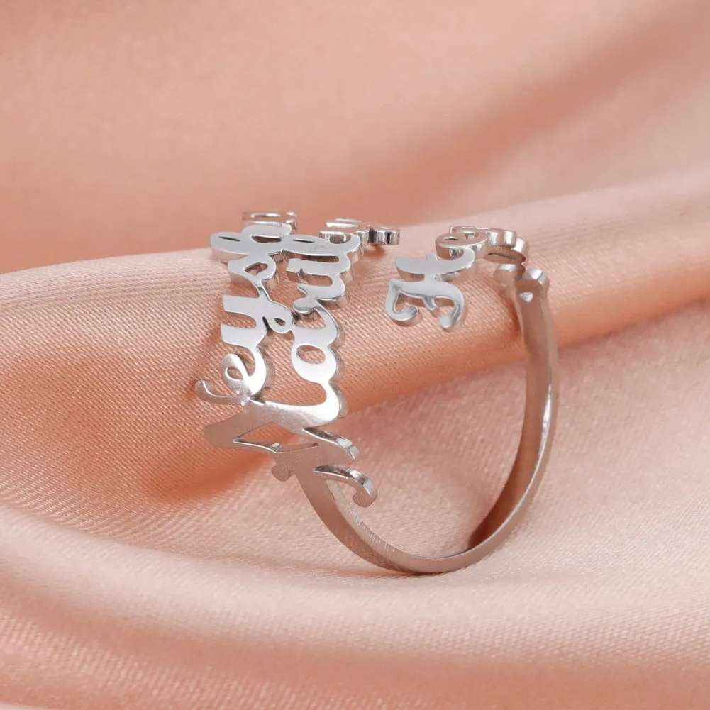 Customized Name Rings  Personalized Stackable Name