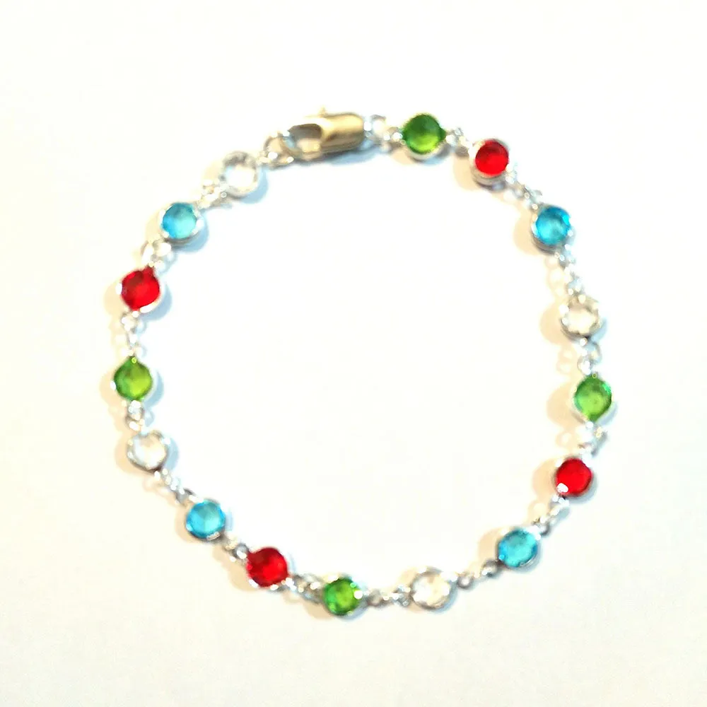 Designer original color rhinestone chain anklet