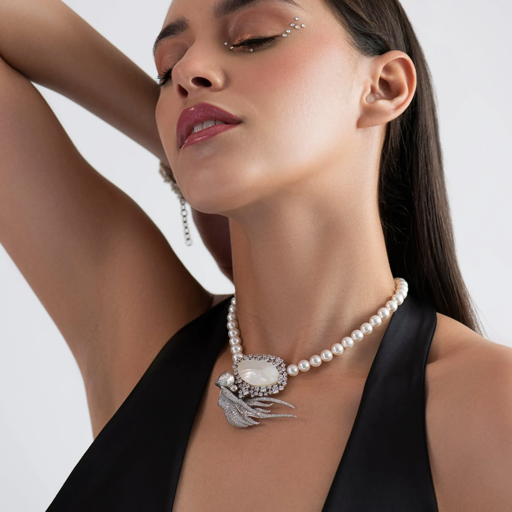 Desiree 92.5 Silver Necklace - A Siren in the Club