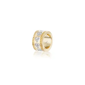 Diamond Heart Rondelle Bead