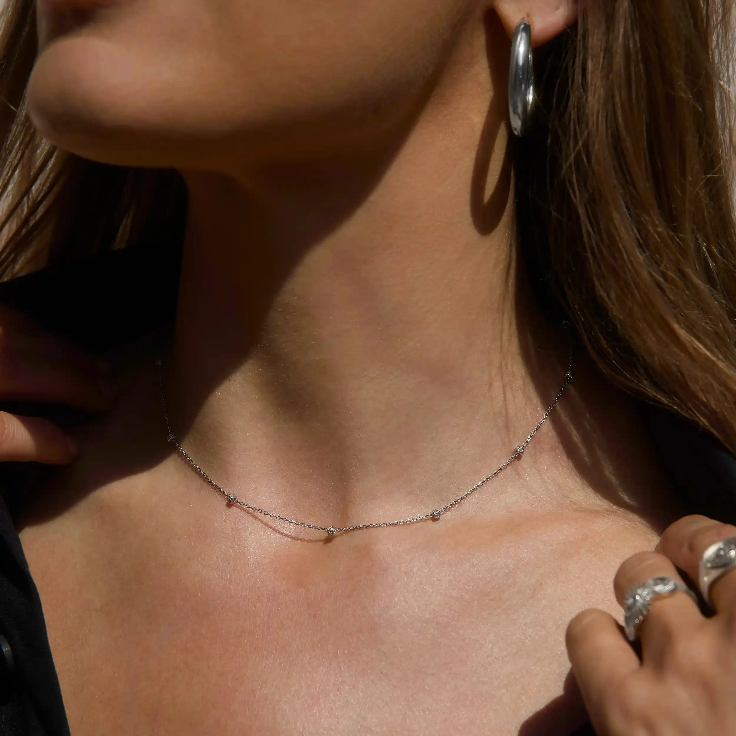 Diamond Rondelle Necklace