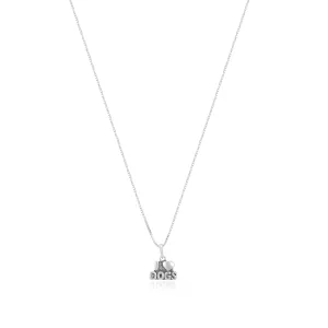 Dogs Love Rhodium Plated 925 Heart Chain Pendants