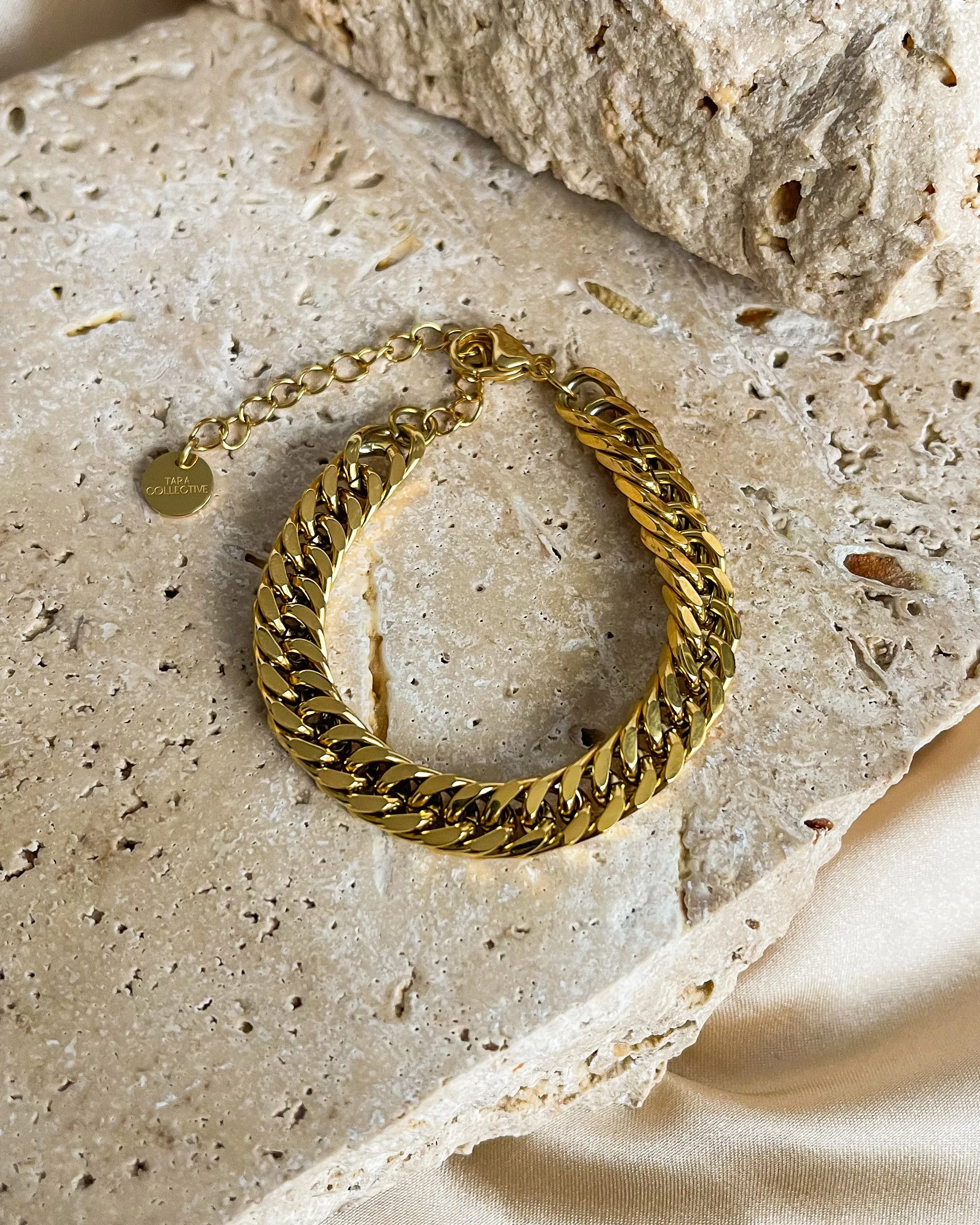 Double Curb Chain | 18K Gold Plated