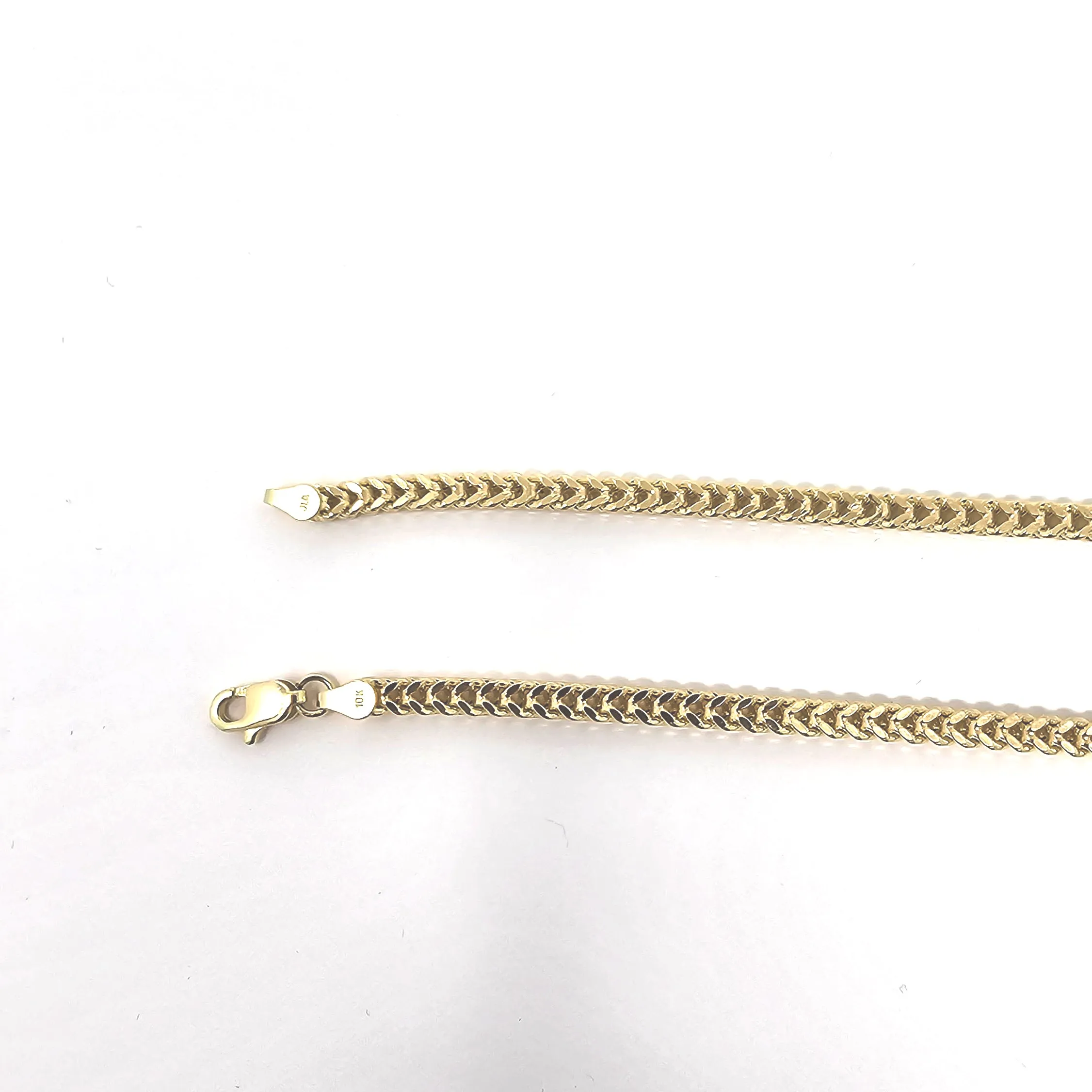 Elegant 10KT Hollow Franco Chain 22-Inch 3mm: Timeless Style