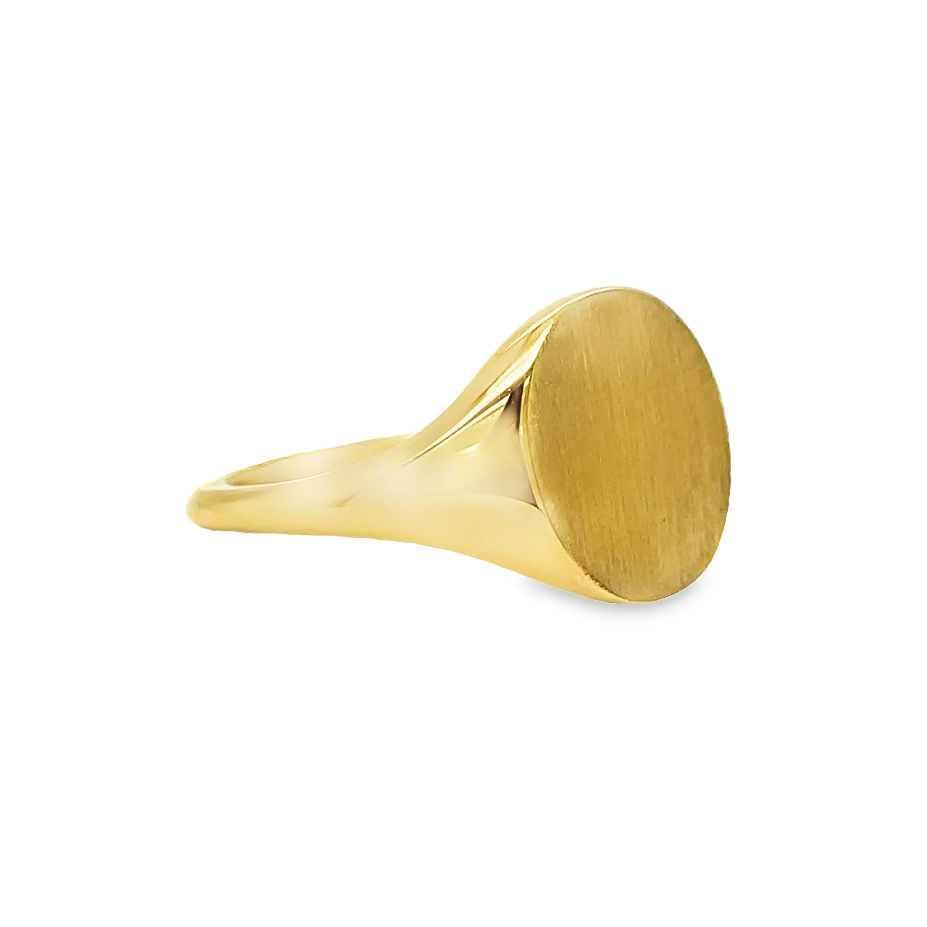 Engravable 14k Yellow Gold Signet Ring 11.00 x 12.00 mm